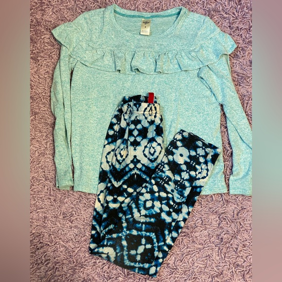 Hot Kiss girls blue tie dye buttery soft leggings size M 7/8 - Picture 13 of 13